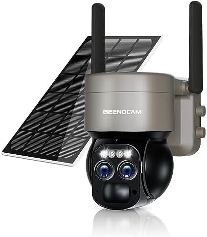 BEENOCAM 8X Zoom 4K 5Dbi Security Cameras Wireless Outdoor Solar Battery Powered