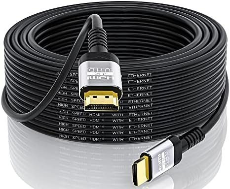 Soonsoonic 4K HDMI Cable 50Ft | High Speed HDMI 2.0 Cable & 4K@60Hz 2K 1080P 3D