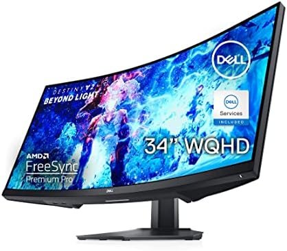 Dell Curved Gaming, 34 Inch Curved Monitor with 144Hz Refresh Rate, WQHD