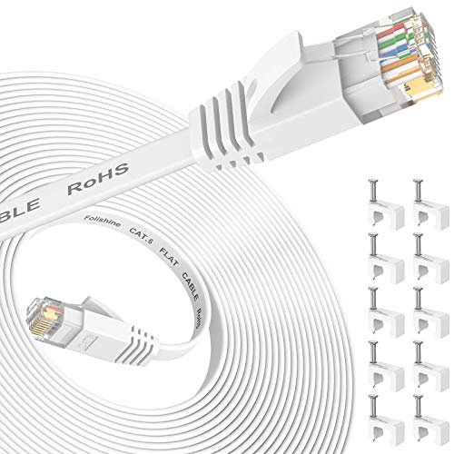 Folishine Ethernet Cable 25 ft, Cat 6e/Cat6 Ethernet Cable High Speed